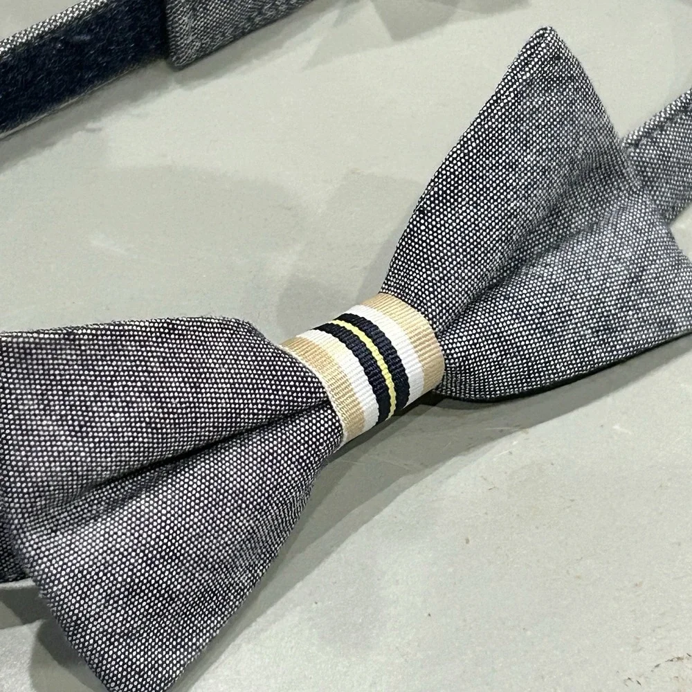 Janie And Jack Boys‎ 4-8Y Gray Polyester Bow Tie